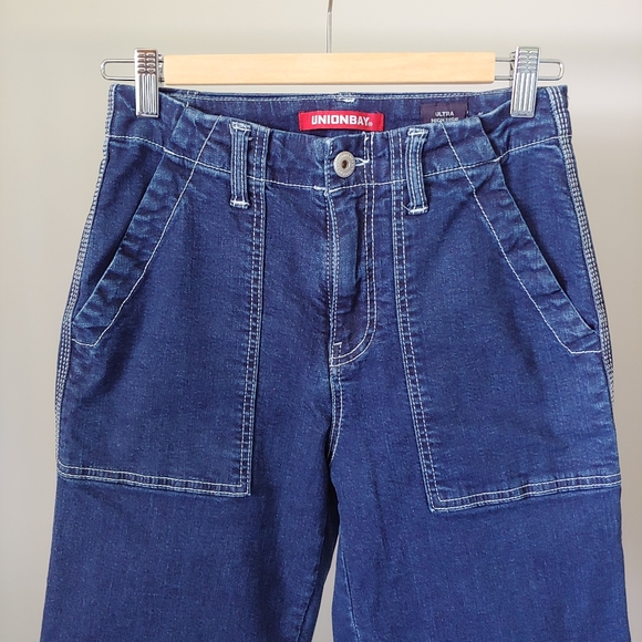 Unionbay Donni Wide Leg High Rise Crop Jeans Sz 5 - Picture 3 of 14